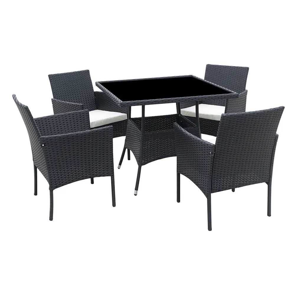 Felix outdoor dining set on a modern patio