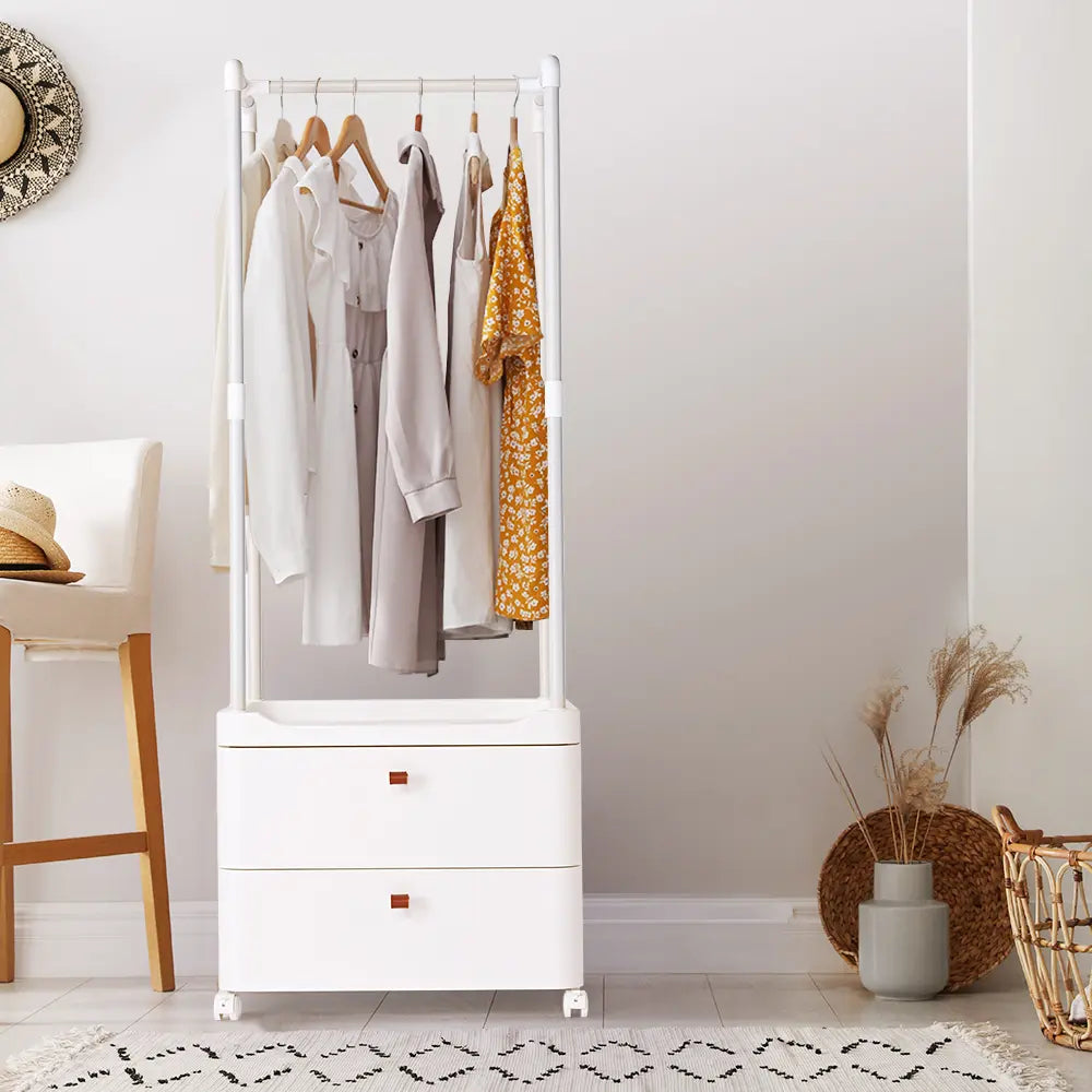 Petervon Clothing Rack with coats and accessories in an entryway