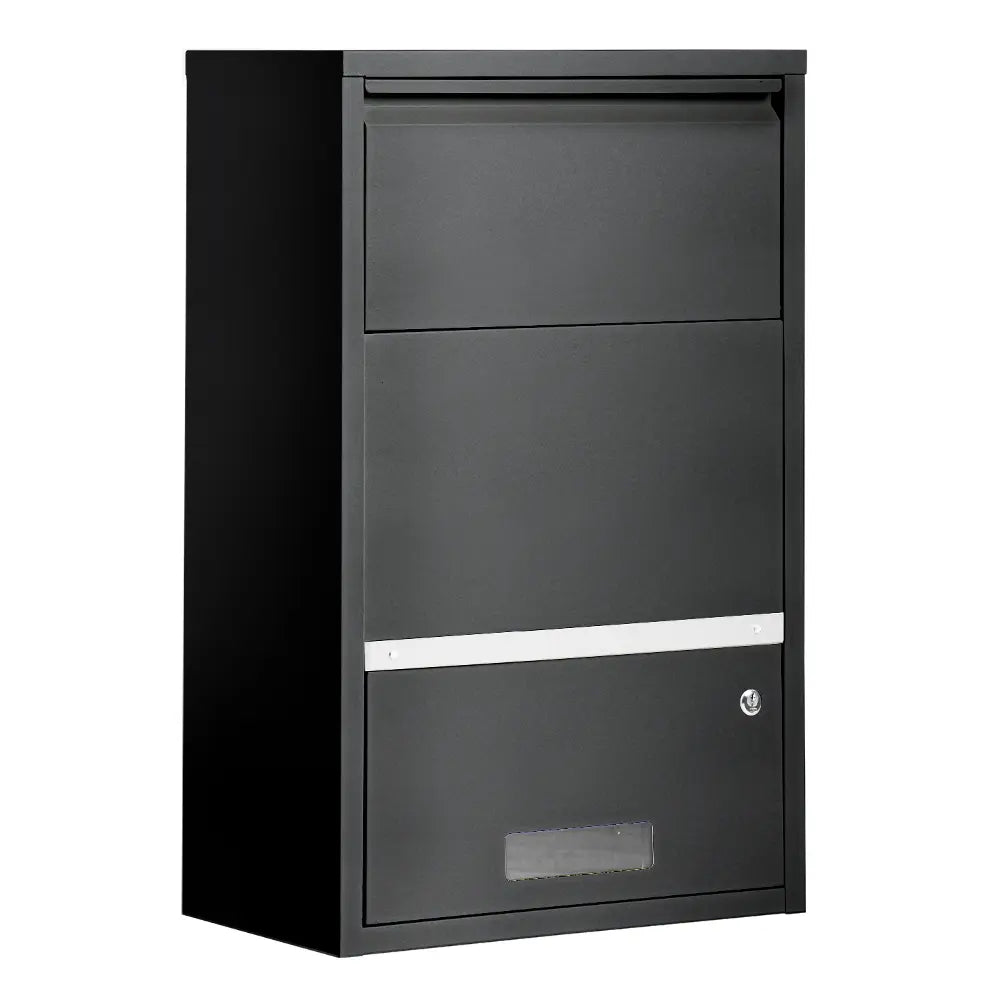 Dimma parcel drop box with wood grain finish