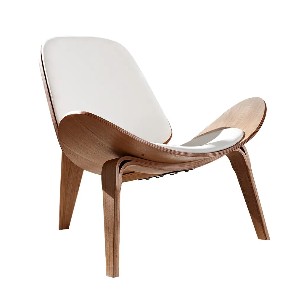 White Sierra Lounge Chair in a home office providing stylish seating