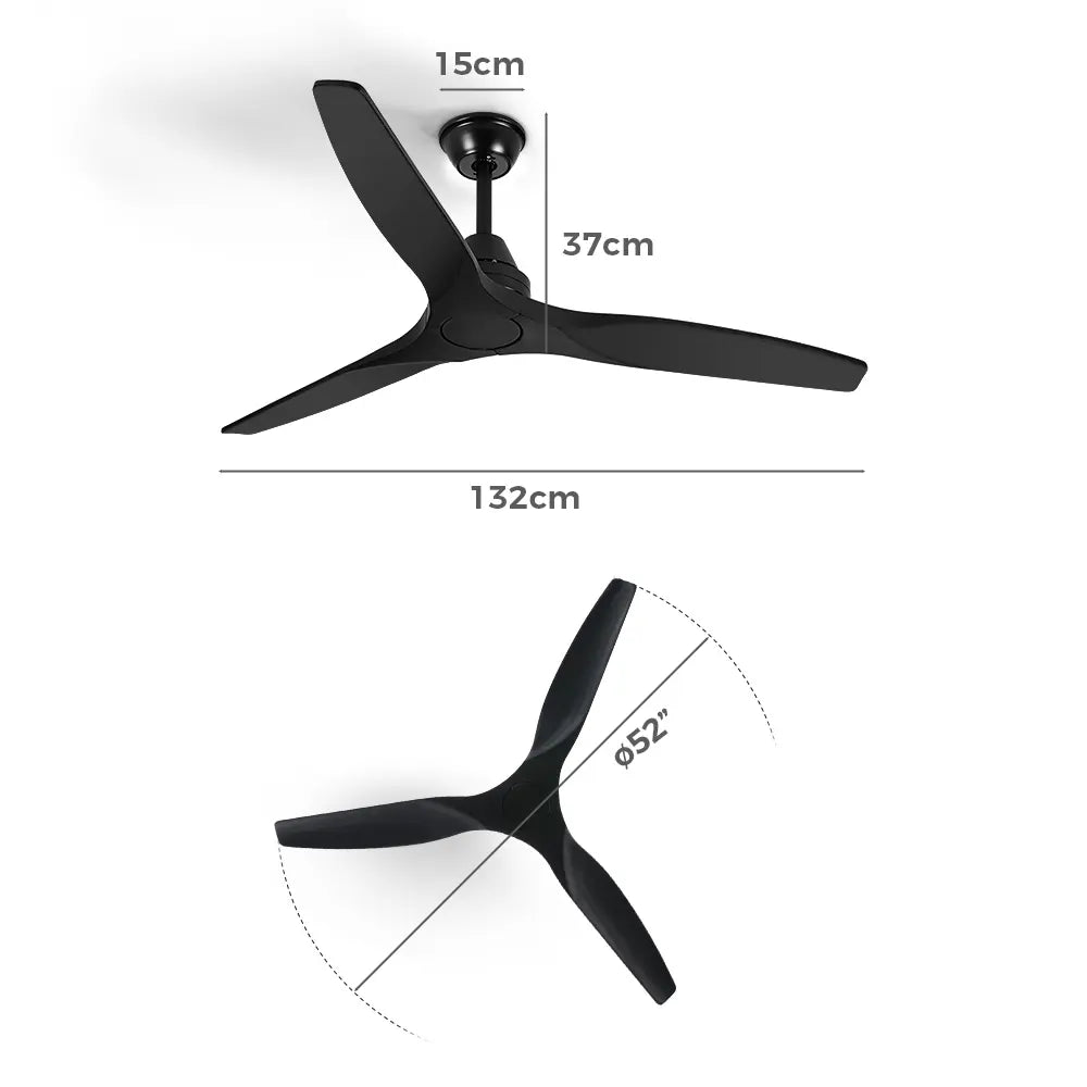 Lucci 52“ Wooden Ceiling Fan