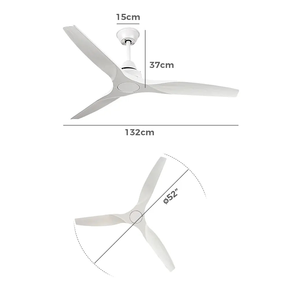 Lucci 52“ Wooden Ceiling Fan