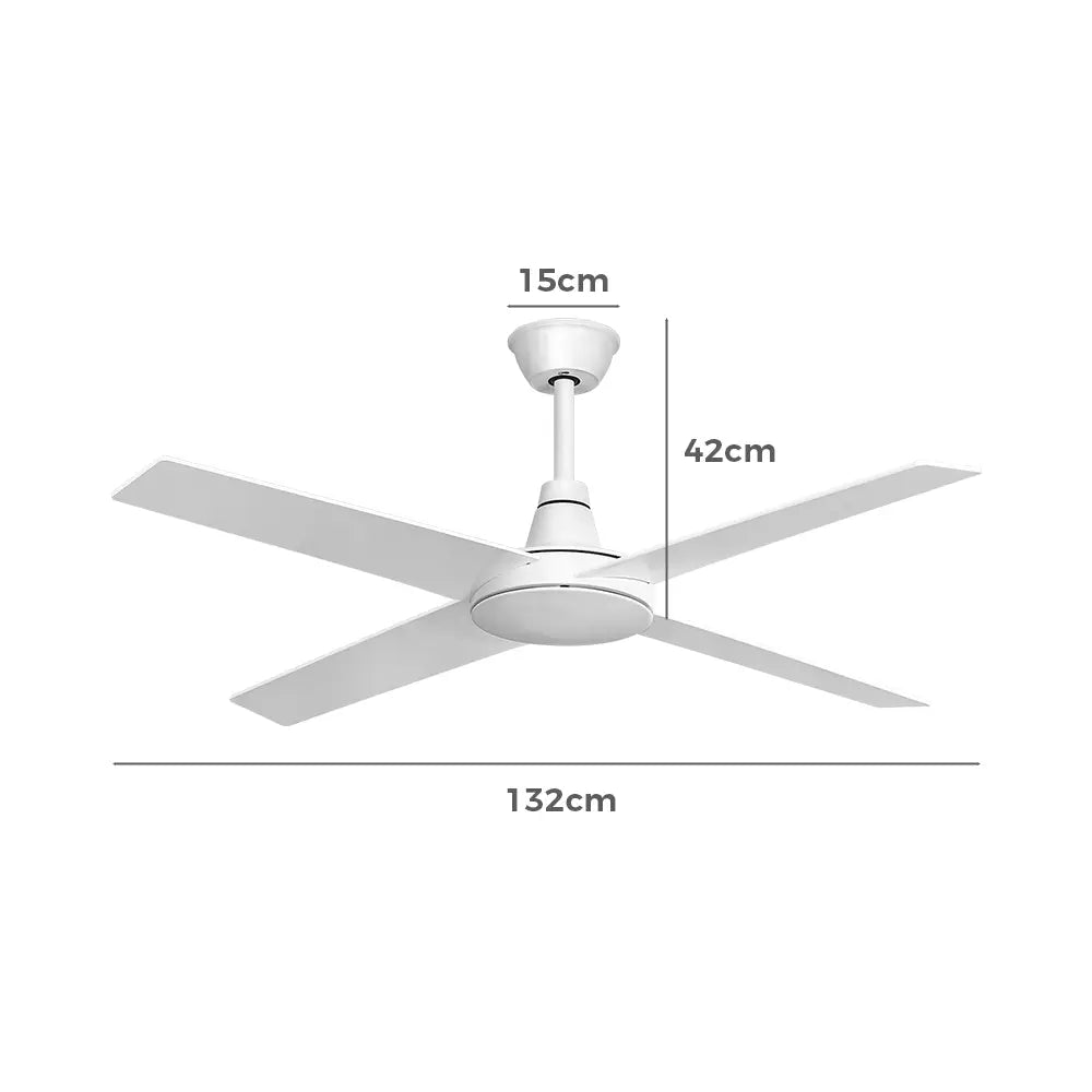 Spitfire 52“ Wooden Ceiling Fan with Remote Control 6 Speed
