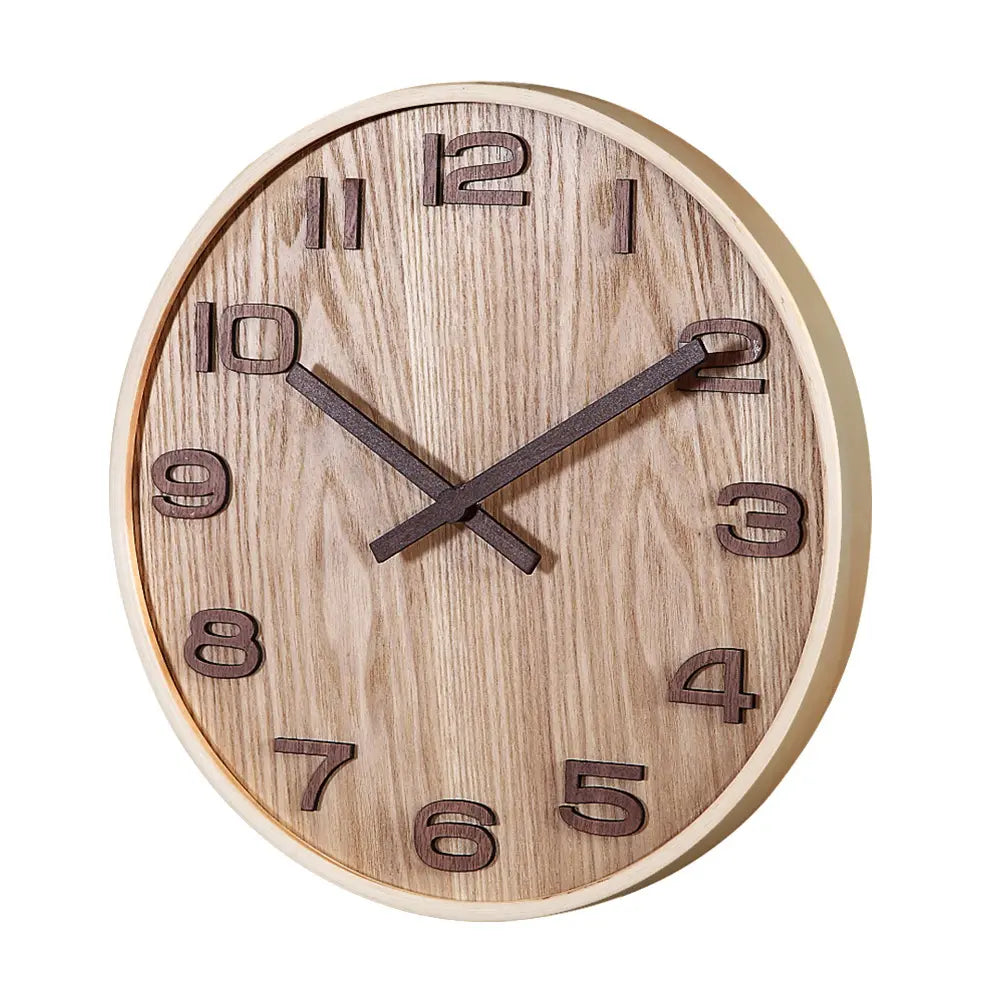 Close-up of the Retro Wall Clock’s vintage face and bold numbers