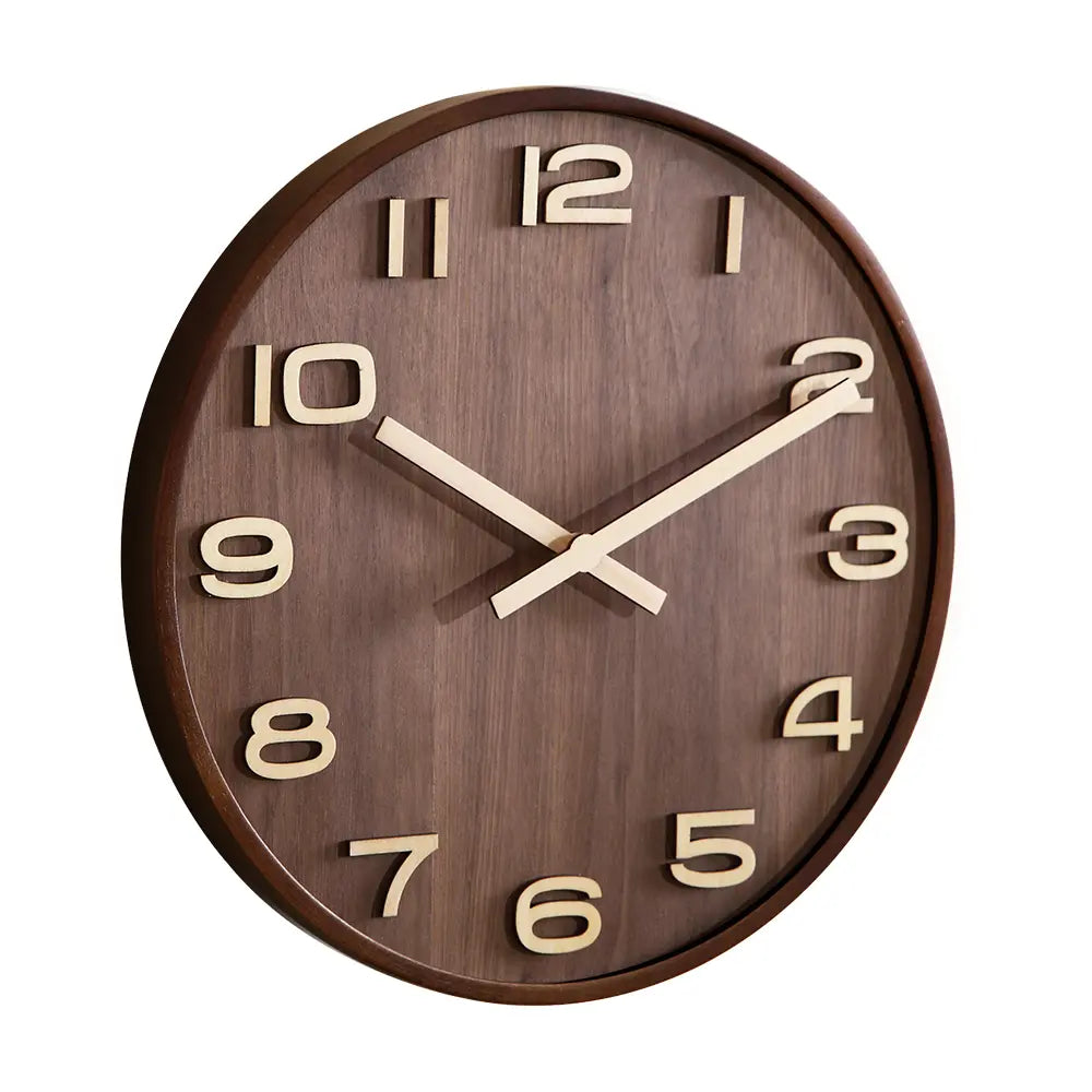 Retro Wall Clock with silent movement on a study or office wall