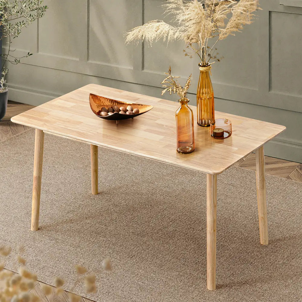 Close-up of the natural wood grain on the Barron dining table