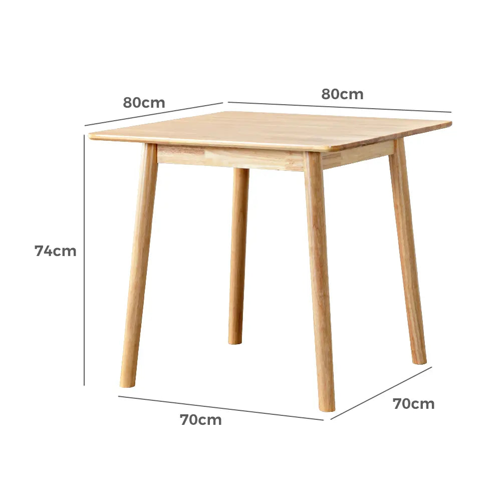 Close-up of the sturdy wood grain on Barron dining table surface