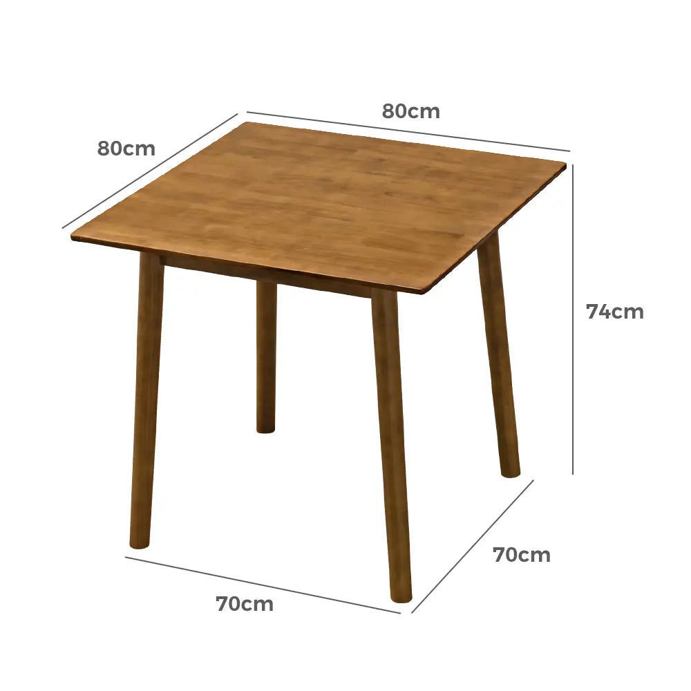 Barron 80x80cm table styled with place settings for four people